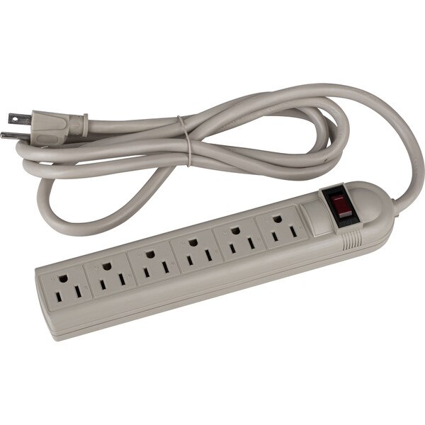 6 Outlet Power Strip with Surge Suppressor and 6 ft. Cord